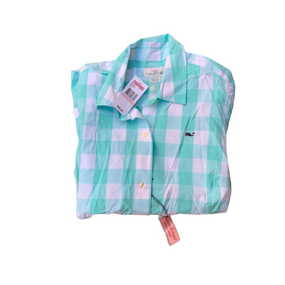 NWT vineyard vines checkered button up shirt - Picture 4 of 4